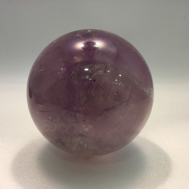 天然石 アメジスト 球体 576g 直径　約 7cm (1点限り）